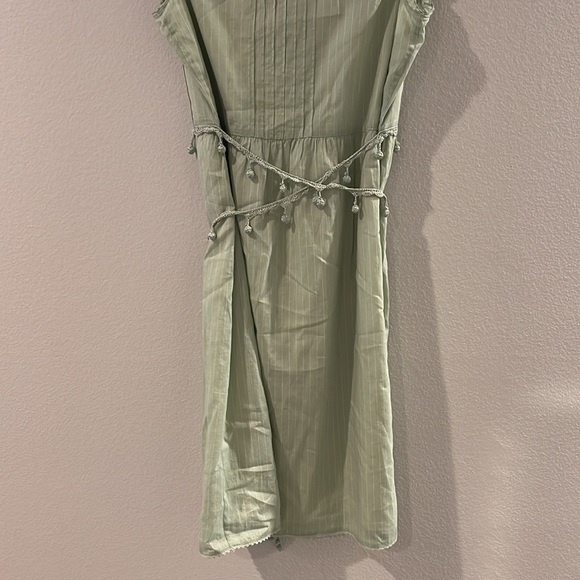 Juicy Couture pinstripe and pintuck crochet trim ruffle dress - Picture 6 of 10